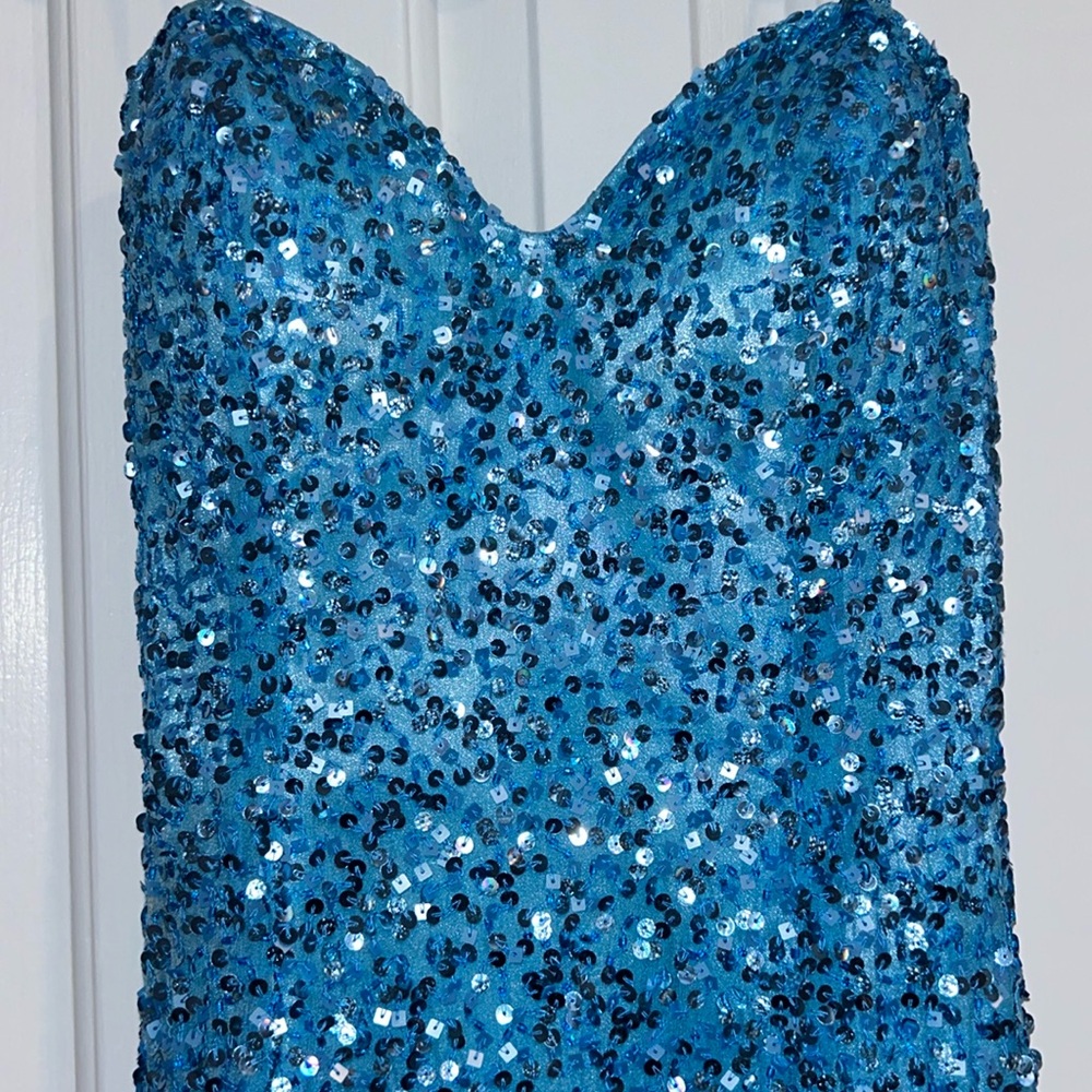 Scala Strapless Sequin Dress - image 2